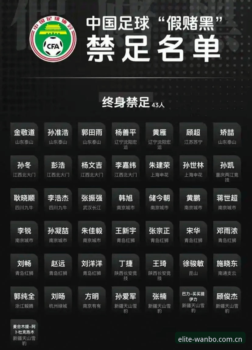 中国足协第三批禁足名单深度评测——从万博MAX视角看中国足球反腐风暴
